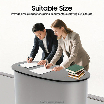 Black Detachable Service Counter with Carry Bag, Portable Plastic Lectern (49.9 KG Capacity) for Product Demonstrations & Business Meetings