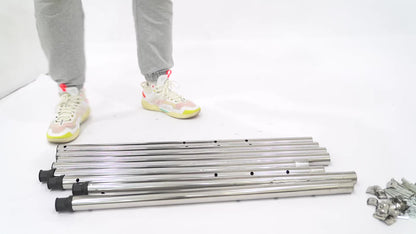 Stalen Rek – Stellingkast – Opbergrek – Opbergrek – Metaalrek – 4-laags – RVS 201 Kwaliteit – Draagkracht 50 kg per Laag