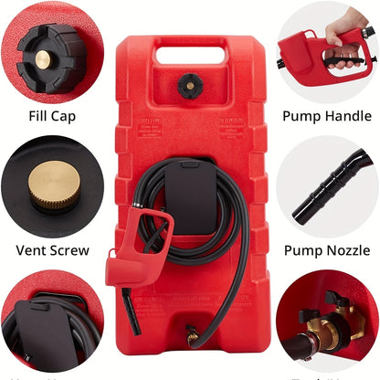 56.78 L Gasoline Fuel Tank Container Tank With Wheels And Siphon Pump Portable Diesel Fuel Tank For Automobiles, Lawnmowers, ATVs And Boats