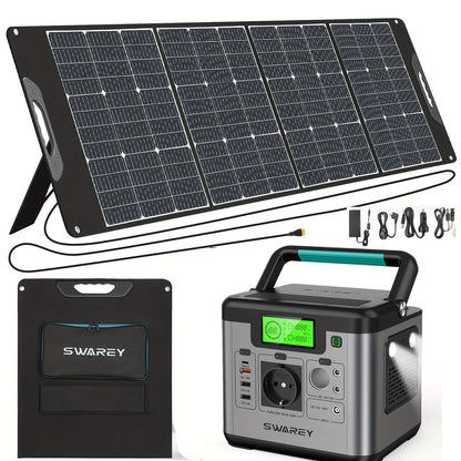Draagbare Power Station – Mobiele Generator – Noodstroomvoorziening – Camping Accu – Solar Generator – 518Wh Capaciteit – 200W Zonnepaneel