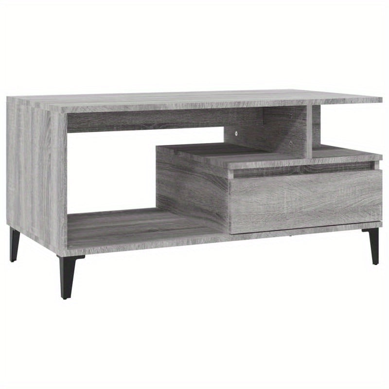 Coffee table 90x49x45cm edited wood grijs sonoma Removable, suitable for indoor use and suitable for all seasons