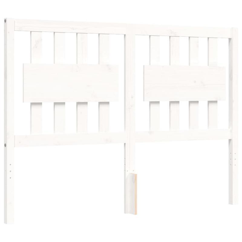 Bed Frame Without Mattress White 120x200cm Wood Solid pine Removable and durable