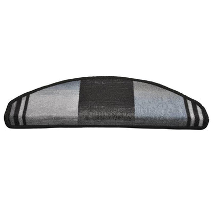 Trapmatten – Trapmat – Trapbekleding – Traptredematten – Trapmaantjes – Zelfklevend – 15 Stuks 65x21x4 cm – Zwart-Grijs – Antislip – Comfortabel