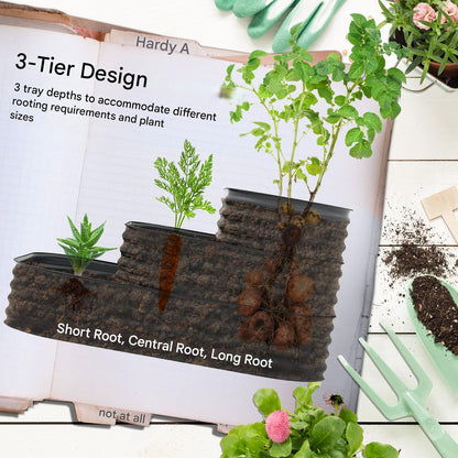 Hoogte Tuinbak – Plantenbak – Balkontuinbak – Kruidenbak – Bloembak – 3 Niveau’s – Stalen Open Bodem – Donkergrijs – 158x109x82 cm