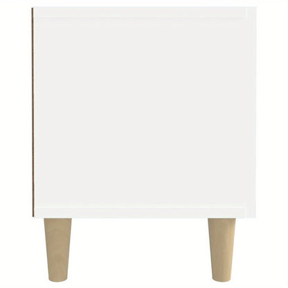 TV Meubel – TV Kast – TV Meubelkast – TV Dressoir – Tv Meubel Wit – Massief Eucalyptus Hout – 180x31,5x40 cm – Minimalistisch Design Met Deuren En Planken
