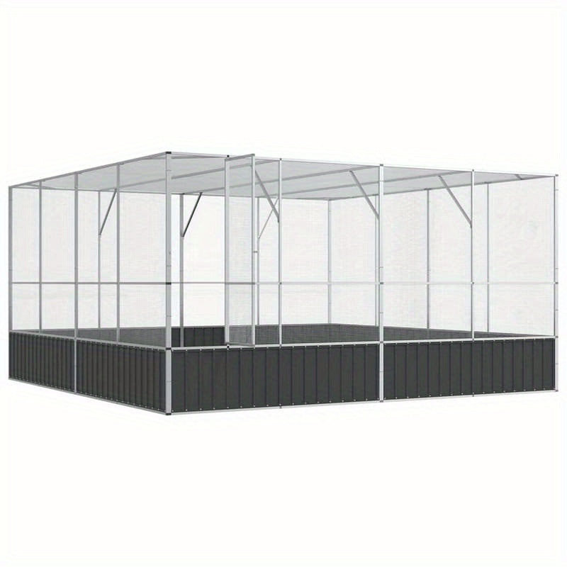 Easy to assemble Silvery bird 418x414x212cm portable steelaasy to clean backyard animal cage