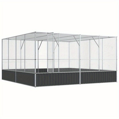 Easy to assemble Silvery bird 418x414x212cm portable steelaasy to clean backyard animal cage