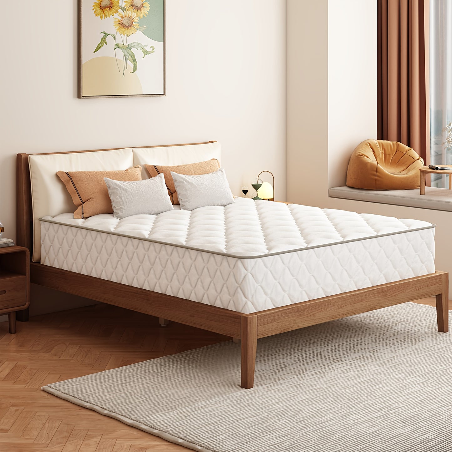7-Zone Pocketvering Matras – Binnenvering Matras – Springmatras – Ergonomisch Matras – 7-Zone Matras – Extra Stevig H3 – Memory Foam Euro Top 22 cm Dikte