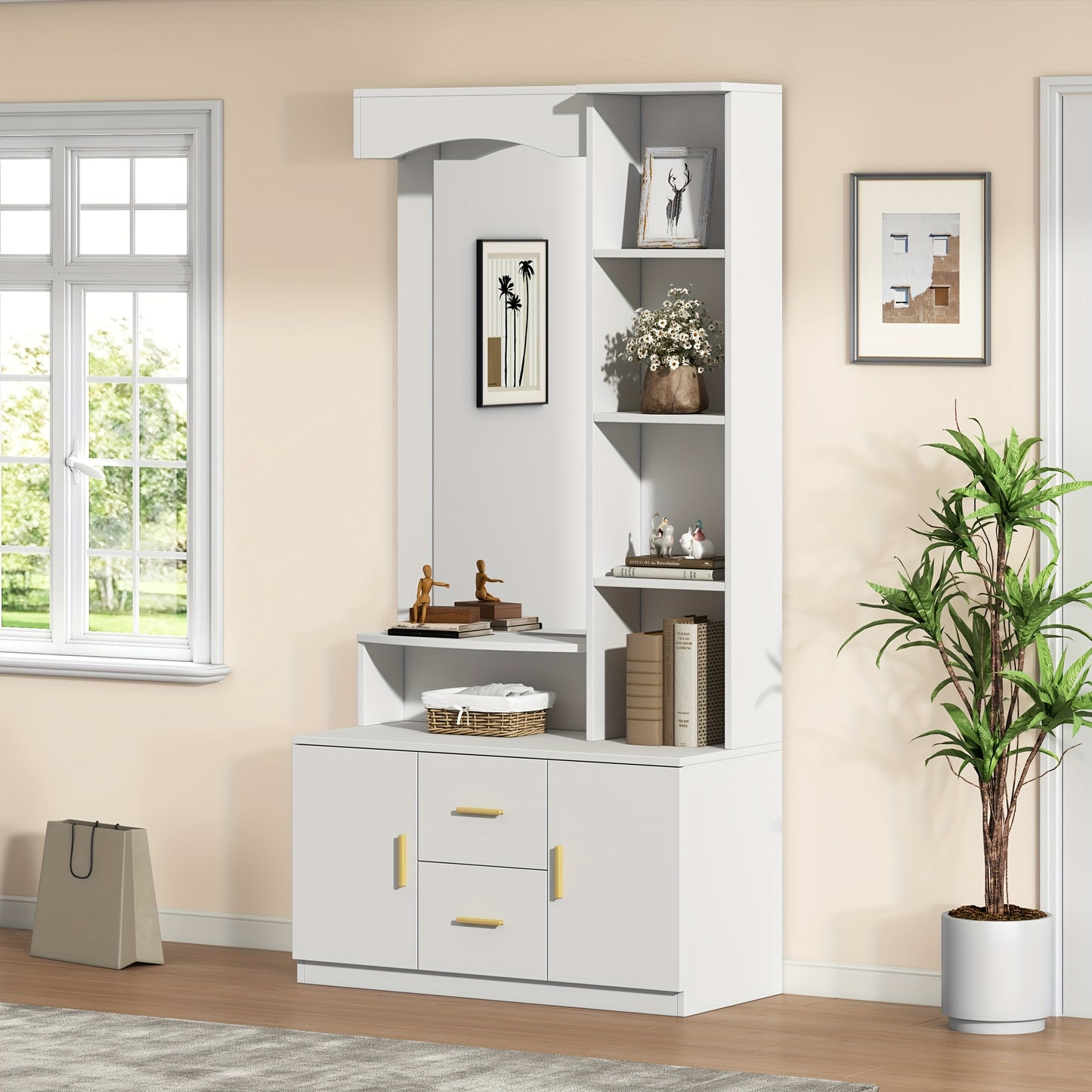 Salontafel – Koffietafel – Tafeltje – Woonkamertafel – Bijzettafel – Bamboe – Lichtgewicht – Ruime Opbergruimte – Modern Retro Design – Naturel Variant