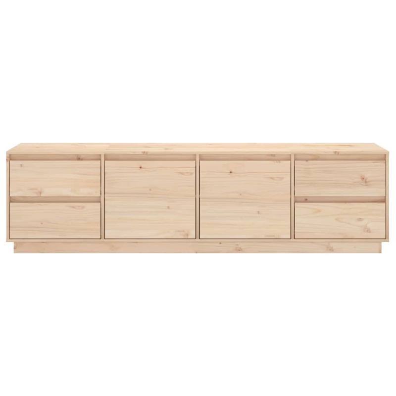Mid-Century Modern Farmhouse-Style TV Stand for Living Room, Entertainment Center with Ample Storage, Solid Pine Wood, 176x37.5x47.5 cm, Perfect for Kitchen and Living Room