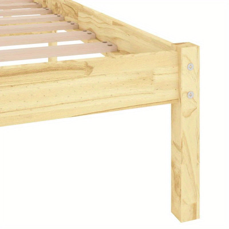 Bedframe Massief Houten Bedframe Slaapkamerbed Houten Ledikant Boxspringbed Brun – Massief Dennenhout – Geschikt Voor Matras 160 x 200 Cm