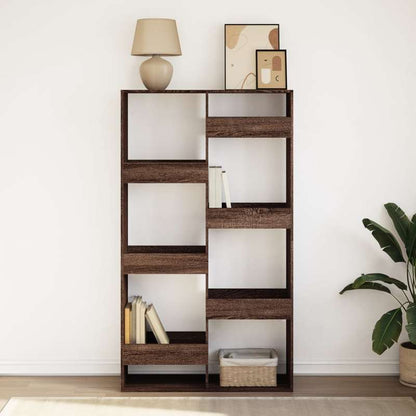 [Everyday Comfort] Sturdy Brown Oak Wood Bookcase with Multiple Shelves – 100x33x175cm, Smooth Finish, Ample Storage for Home or Office, Perfect for Living Rooms, Bedrooms, and Study Areas, Bedroom Bookcase | Modern Bookcas