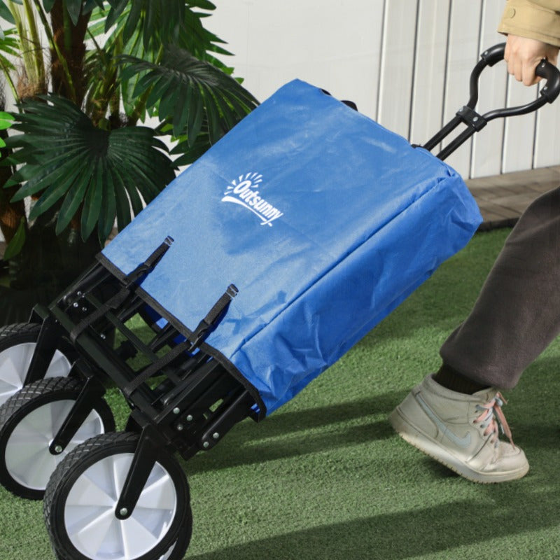 Bolderwagen – Handkar – Transportkar – Bolderkar – Tuinkar – Inklapbaar – Verstelbare Handgreep 77,5-200 cm – Stevig Stalen Frame met All-Terrain Wielen