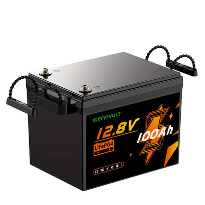 Lithium Accu – LiFePO4 Batterij – Bootaccu – Camperaccu – Trolling Motor Accu – 12V 100Ah – 1280Wh Capaciteit – Ingebouwde 100A BMS Veiligheid