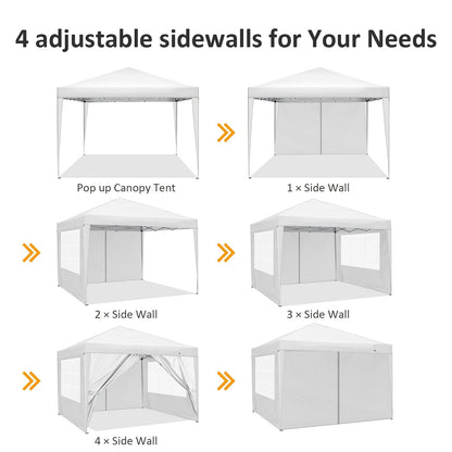 Pop-up Tent – Vouwbare Tent – Buitentent – Partytent – Zonnescherm – 3,05x3,05 Meter – Waterafstotend & UV-bestendig – 4 Afneembare Zijwanden