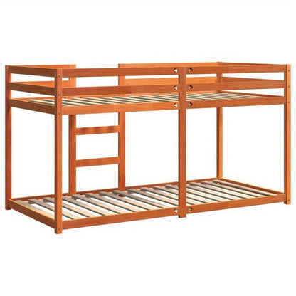 Hoogslaper – Stapelbed – Stapelbedden – Kinderbed – Eenpersoonsbed – Massief Houten Frame – Met 2 Ruime Laden – 75x190 cm – Europees Design