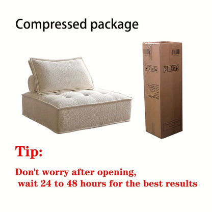 Zitzak – Bean Bag – Fauteuil – Lounge Stoel – Zitzakbank – Katoenmix Stof – Volledig Schuimvulling – Grijs