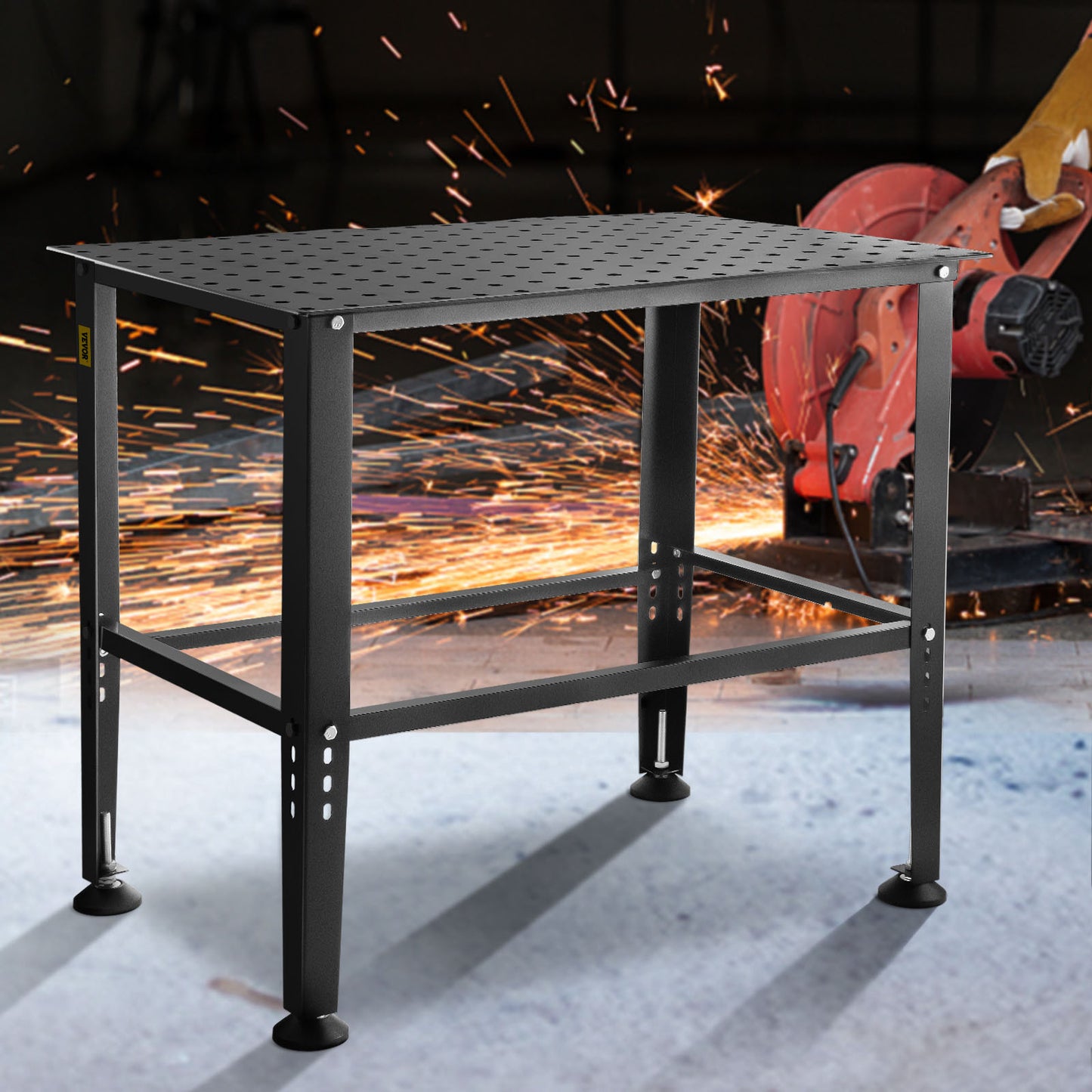 Laswerkbank – Lastafel – Werkbank – Mobiele Werktafel – Soldeertafel – Carbonstaal – 91x61 cm – 360 kg Draagvermogen
