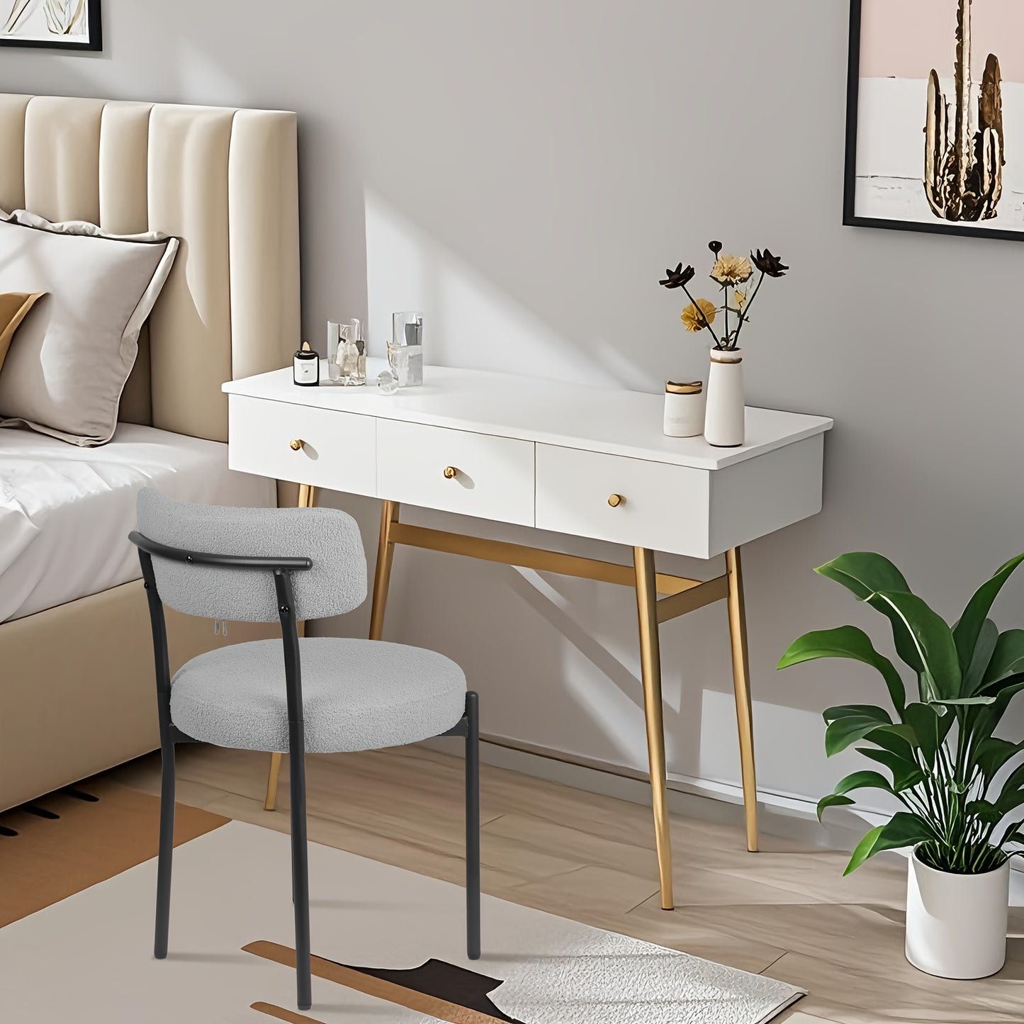 Eetkamerstoelen – Kuipstoelen – Keukenstoelen – Dinersstoelen – Stoelen Set Van 4 – Velvet Bekleding – Zwarte Metalen Poot