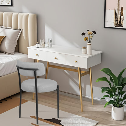 Eetkamerstoelen – Kuipstoelen – Keukenstoelen – Dinersstoelen – Stoelen Set Van 4 – Velvet Bekleding – Zwarte Metalen Poot