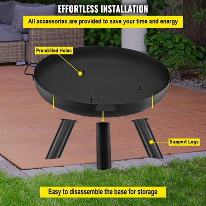 Vuurkorf – Vuurmand – Terrasverwarming – Tuinhaard – 76 Cm Rond – Polyester – Handvatten