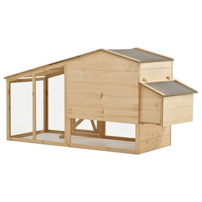 Kippenhok – Houten Kippenren – Kippenhok Buiten – Kippenhuis – Kippenkooi – Gemaakt Van Massief Vurenhout – Afmetingen 178x67x92 Cm