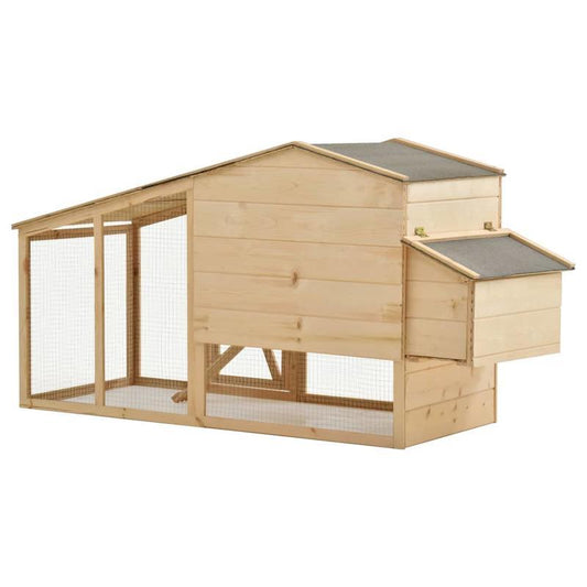 Kippenhok – Houten Kippenren – Kippenhok Buiten – Kippenhuis – Kippenkooi – Gemaakt Van Massief Vurenhout – Afmetingen 178x67x92 Cm