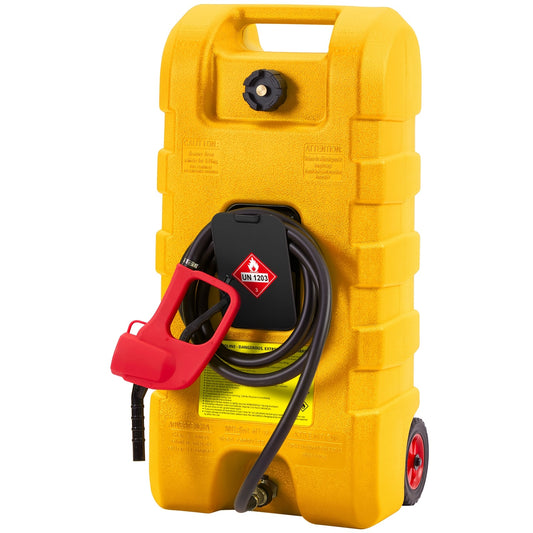 57L Brandstofcontainer – Gasfles – Brandstofkan – Diesel Tank – Kerosine Container – Lekvrij Design – Handpomp Met Wielen – Grijs