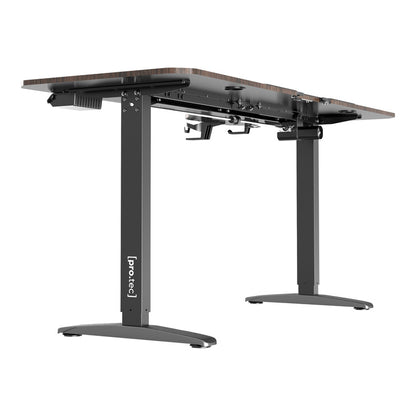 Hoogteverstelbaar Bureau – Zit Sta Bureau – Elektrisch Bureau – Verstelbaar Werkblad – Gaming Bureau – Met Geheugenfunctie – 160x75 cm MDF Walnoot – Draagkracht 80 kg Mat Zwart
