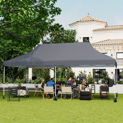 Partytent – Pop-up Tent – Paviljoen – Easy-up Tent – Tuintent – 300x600 cm – Waterafstotend Oxford Stof – Verstelbare Hoogte
