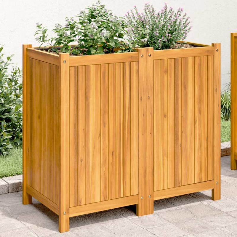 Plantenbak – Bloempot – Plantenpot – Plantenzuil – Tuinbak – Solide Acaciahout – Afmeting 84x42x75 cm