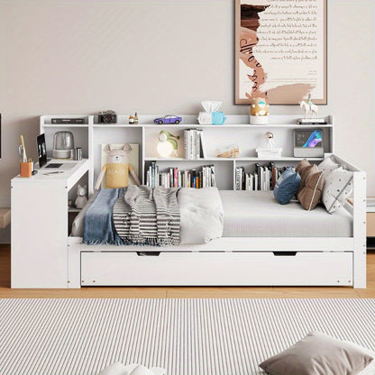 Sofa Bed – Slaapbank – Bedbank – Klikklakbank – Logeerbed – Ruimtebesparend Ontwerp – Ingebouwd Bureau Met Opberglades