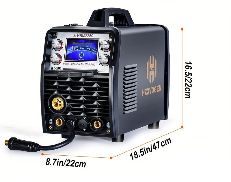Lasapparaat – Lasmachine – Lasmachine elektrisch – Elektrodelasapparaat – MIG/MAG lasapparaat – 250A vermogen – Groot LCD-display – Dual Voltage 110V/220V – IGBT invertertechnologie – Geschikt voor aluminium, staal en roestvrij staal