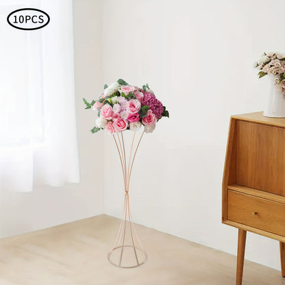 Gouden Bloemenvaas – Metalen Vaas – Decoratieve Vaas – Trompetvaas – Bloemenstandaard – 80 cm Hoog – Duurzaam IJzer