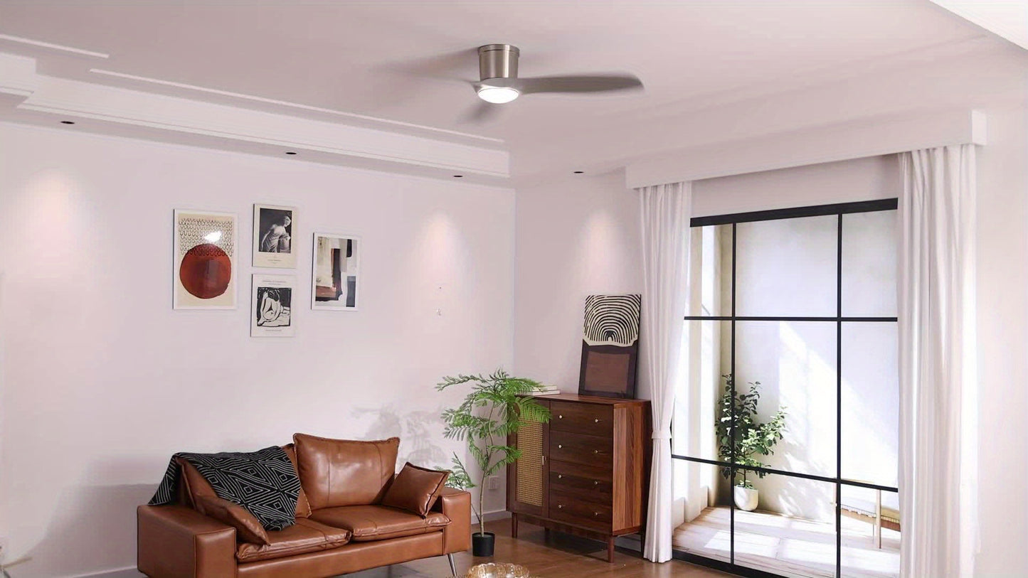 Plafondventilator – Ventilator Met Licht – Plafondlamp Ventilator – Slaapkamer Ventilator – Woonkamer Ventilator – 132 cm 3 Bladen – 18W Dimbaar Met Afstandsbediening