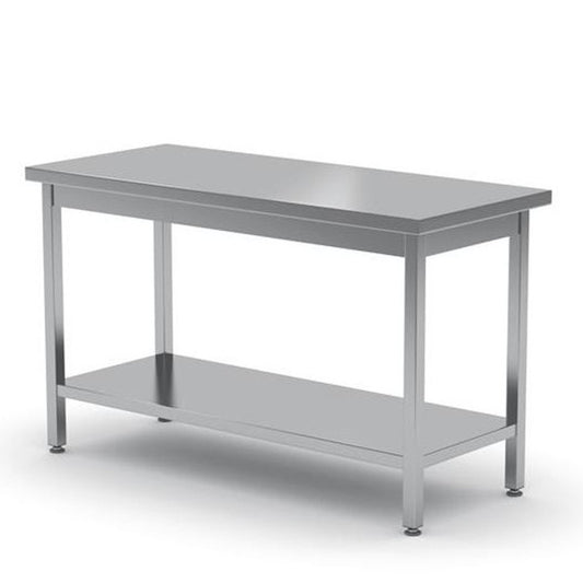 Roestvrijstalen Werktafel – RVS Werkbank – Keukentafel – Opbergrek – Werkblad – Verstelbare Poot – 180x60 cm – Hoogwaardig AISI 430 Staal