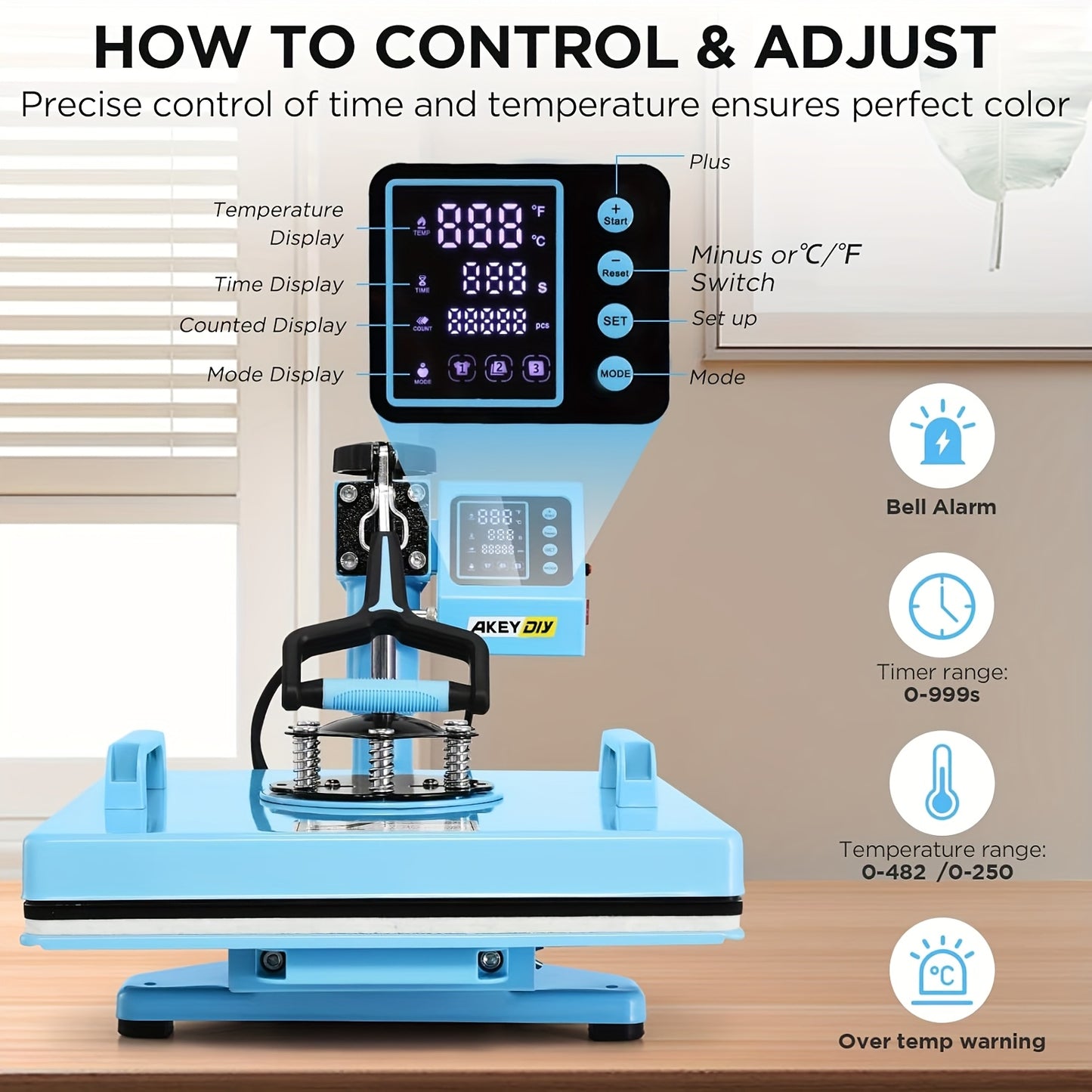 Heat Press Machine, 8in 1/ 5in 1 Shirt Press Machine with 30oz Tumbler Press, Slide Out 360° Swing Away Digital, Industrial-Quality Heat Transfer Sublimation for Tumbler/Mug/Hat/Cap/Plate