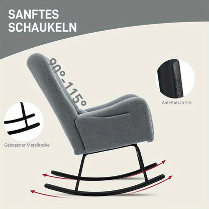 Relaxstoel – Lounge Stoel – Tuinstoel – Fauteuil – Ergonomische Stoel – Stevig Hardhout & Metaal Frame – Afneembare Wasbare Hoes