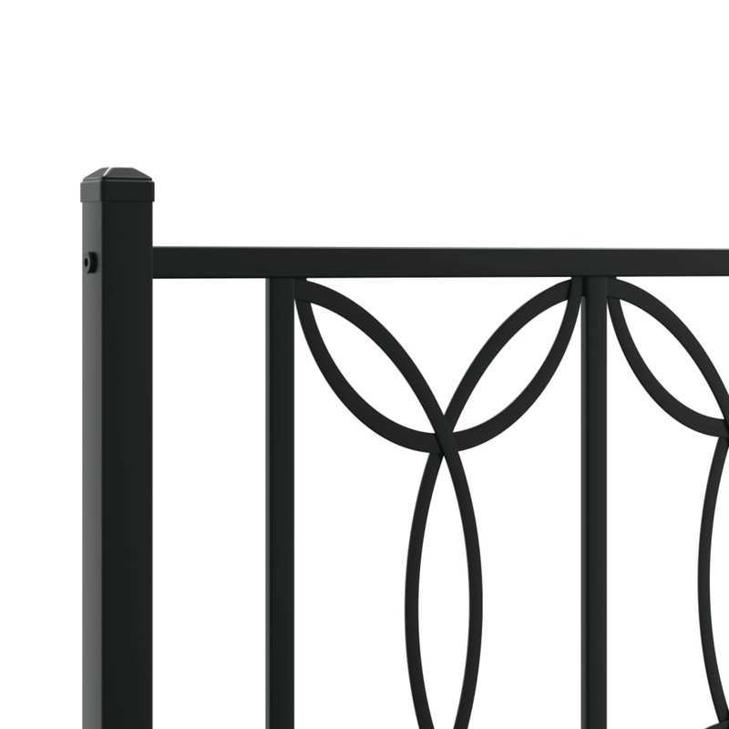 Modern Minimalist Bed Frame with Headboard - Heavy-Duty All-Metal Construction, Tool-Free Assembly, Extra Long Legs for Stability - Fits Standard Mattresses - Ideal for Small Spaces & Contemporary Bedrooms - 120x190cm (47x75i