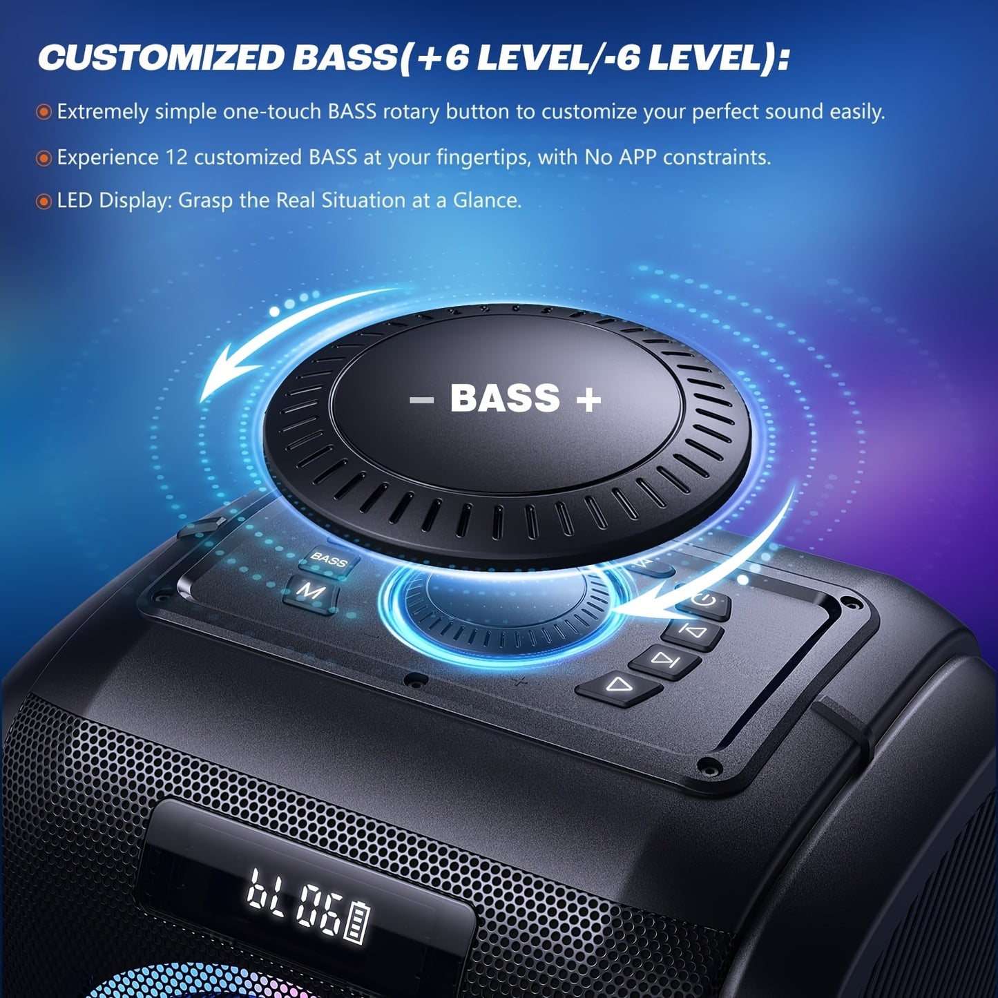 Draadloze Speaker – Bluetooth Luidspreker – Portable Subwoofer – Outdoor Speaker – Stereo Box – 200W Krachtig Geluid – 76500mAh Lange Batterijduur