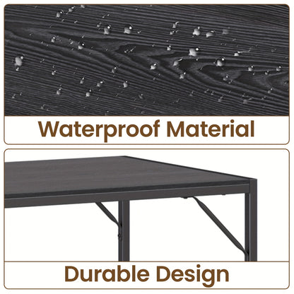 Vierpersoons Tafelset – Eettafelset – Tuinset – Keukentafel – Balkonset – Waterbestendig Tafelblad – Compact Stalen Frame