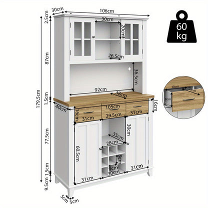 Dressoir – Sideboard – Opbergkast – Kast – Commode – Modern Wit – Verstelbare Planken – Duurzame Stevige Constructie