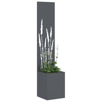 Bloembak – Plantenbak – Bloempot – Tuinbak – Balkonbak – Anthracite – 32x140 cm – Koudgewalst Staal – Weerbestendig