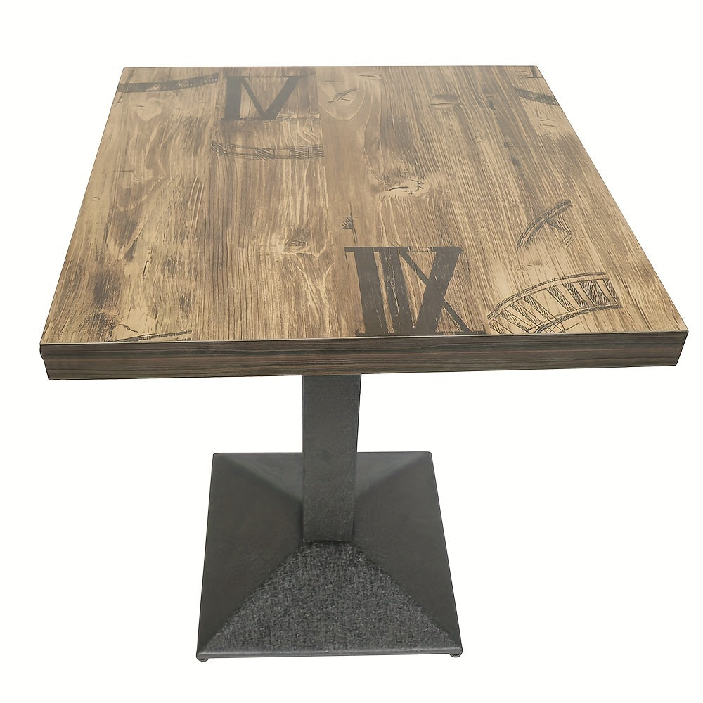 Industriële Eettafel – Bistrotafel – Keukentafel – Tafel Voor Kleine Ruimtes – Compacte Tafel – 60x60 cm – Onderstel Van Staal – Onderhoudsvriendelijk Blad