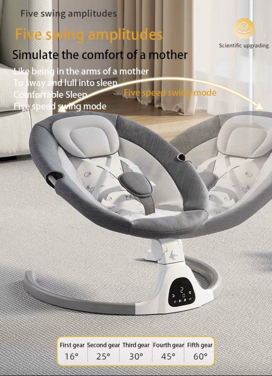 Elektrische Wipstoel - Wipstoel - Babystoel - Baby Swing - Schommelstoel - Elektrisch - Afstandsbediening - Bluetooth voor muziek - Roze