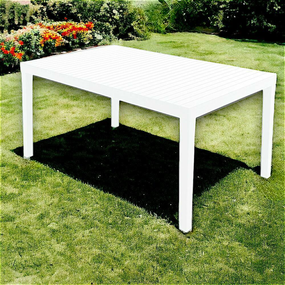 Askia Outdoor Table, Rectangular Dining Surface, Multi-Purpose Garden Table, 100% Made in Italy, 150x90x72 cm, Available in 2 Colors