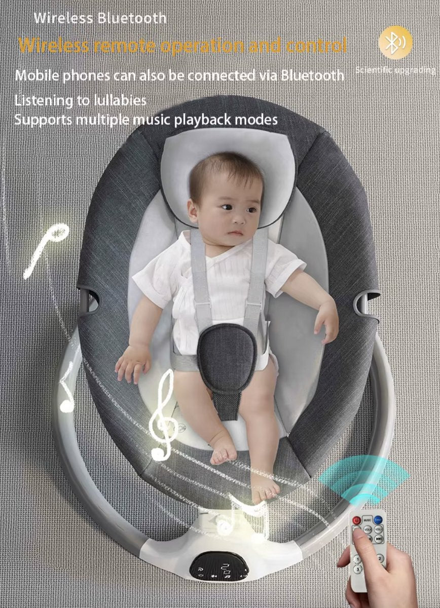 Elektrische Wipstoel - Wipstoel - Babystoel - Baby Swing - Schommelstoel - Elektrisch - Afstandsbediening - Bluetooth voor muziek - Roze