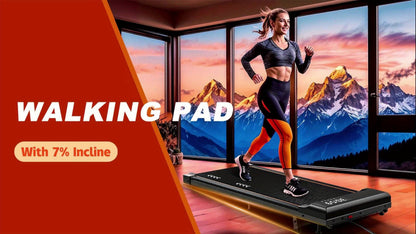 Loopband – Loopband Met Bureau – Wandelband – Thuisfitness – Compact Ontwerp – Instelbare Helling Tot 7% – Laag Geluidsniveau - QUORE