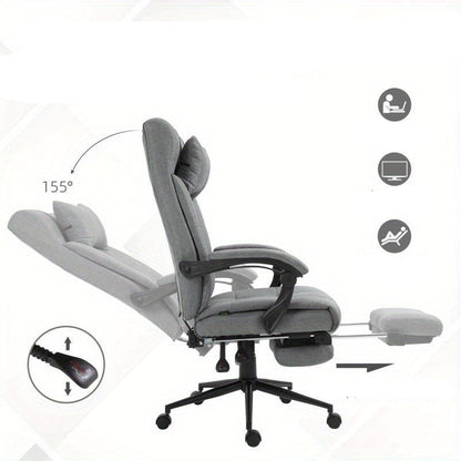 Bureaustoel – Ergonomische Stoel – Office Chair – Draaistoel – Bureaustoelen – Verstelbare Rugleuning – Aluminium Frame – Max. 120 kg Belastbaar – Polyester Kussen