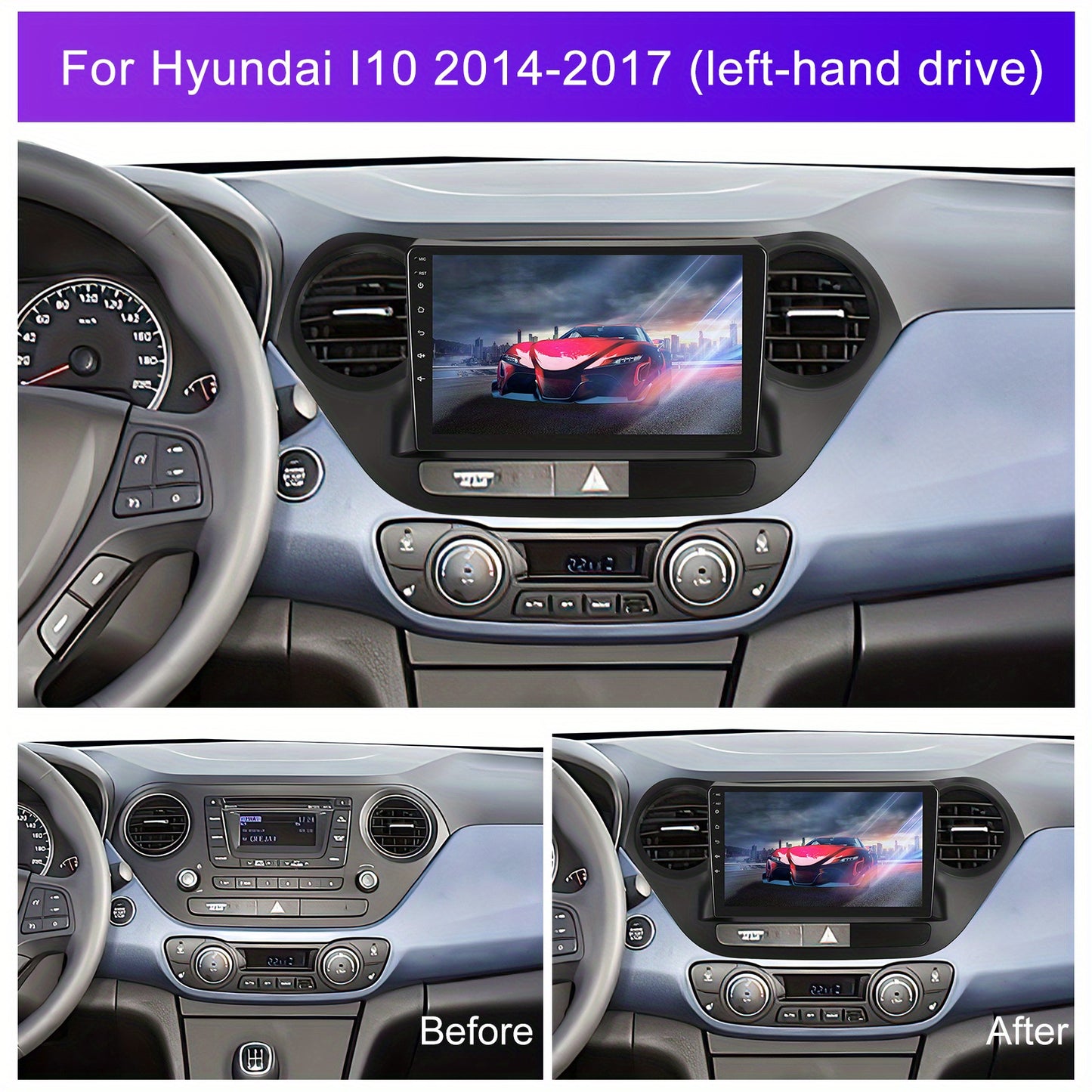 Android 15 Autoradio – Multimedia Systeem – Navigatie Unit – Touchscreen Radio – Car Stereo – 9 Inch IPS Scherm – Draadloze CarPlay & Achteruitrijcamera Met Microfoon